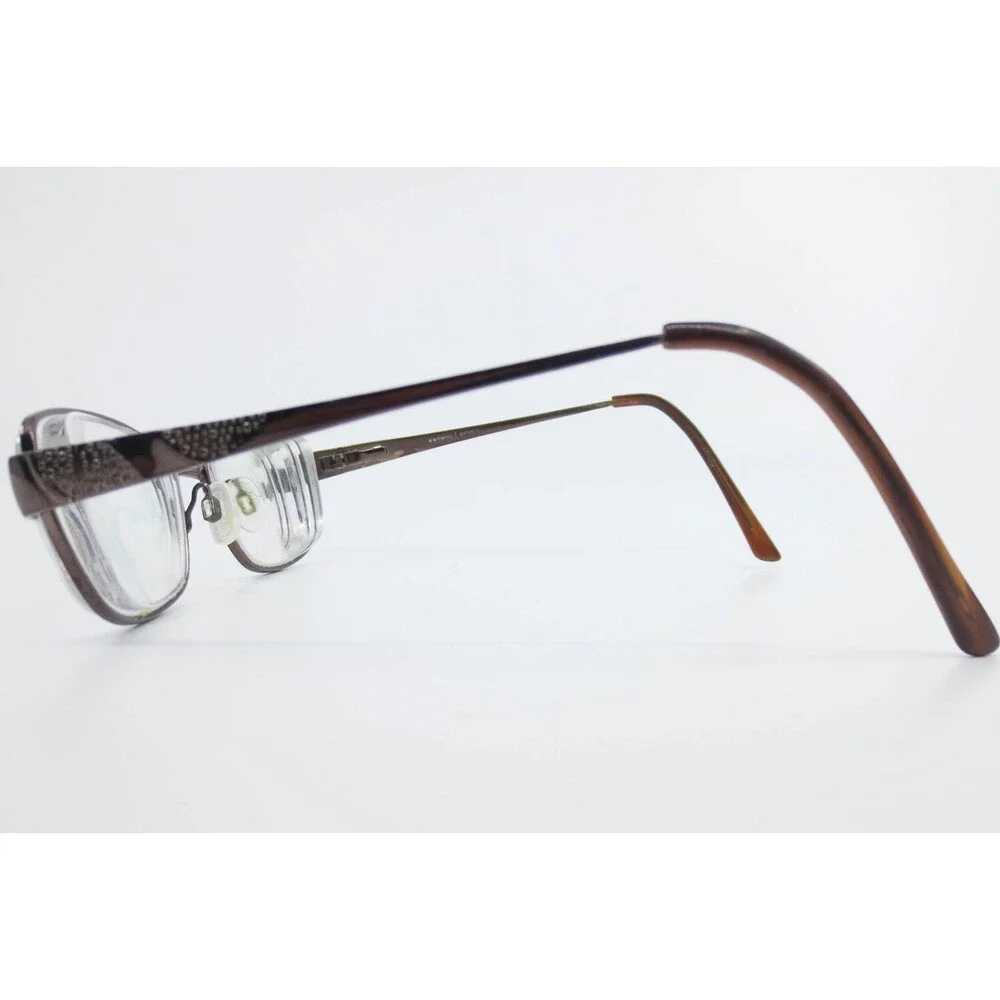 Elements by Europa EL-358 C3 Brown Rectangular Eyeglasses Frames 53-16-135